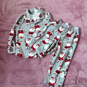 Carter's Festive Santa Gray Pajama Set
